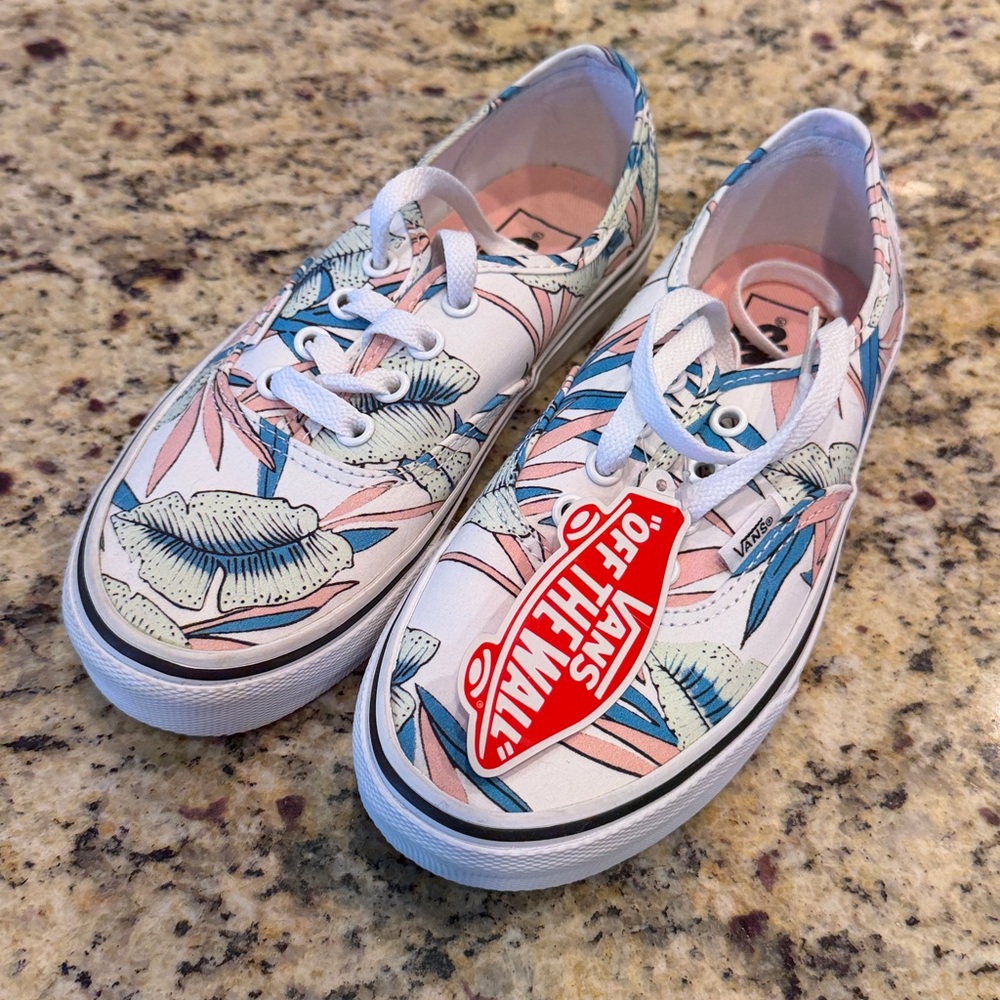 Vans Authentic Tropical Leaves True White Shoes‎